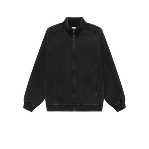 Forro polar de algodón de alta calidad, ajuste extragrande, cremallera completa, Thumbholes, Top corto con capucha, logotipo personalizado, ropa deportiva activa, envío DDP - Product Image 2