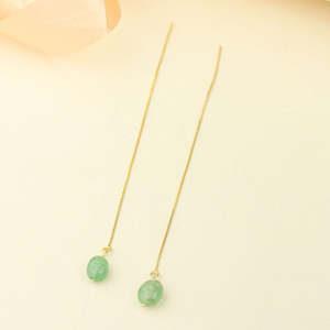 ต่างหูมุกทรงกลมเกรด AA ชุบทองสำหรับผู้หญิง ตราตรีดา สุย ดาห์ก้า น้ำหนัก 2.2 กรัม - Product Image 4