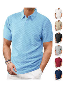 Polos bordados personalizados al por mayor de algodón y poliéster para hombre, camiseta personalizada que absorbe la humedad, lo último - Product Image 5