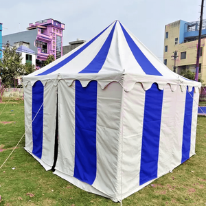 Tente carrée médiévale intemporelle en toile imperméable, simple couche, ouverture automatique, surface de 4m², idéale pour les centres de villégiature, capacité de 4 à 10 personnes - Product Image 4