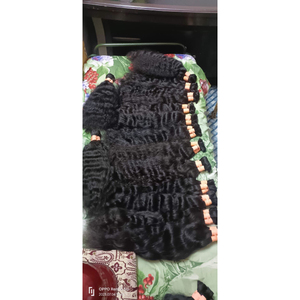 Venta al por mayor 100% Extensiones de Remy Virgen India sin procesar Cutícula alineada Templo Ondulado/Recto Onda profunda Solo donante Humano - Product Image 2