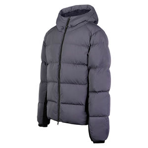 Veste matelassée isolée pour hommes Vêtements d'extérieur d'hiver matelassés avec capuche réglable, fermeture à glissière et coupe ajustée décontractée - Product Image 3