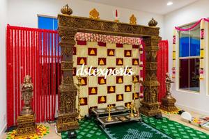 Estilo tradicional del Sur, decoración de escenario de boda, rituales, Pilar y accesorios de escenario, último escenario de gran recepción inspirado en Bollywood - Product Image 6