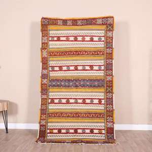 พรมโมร็อกโกแท้ ทำมือจากขนสัตว์ ลายเบอร์เบอร์แบบดั้งเดิม สไตล์วินเทจและโมเดิร์น สำหรับตกแต่งบ้าน - Product Image 1