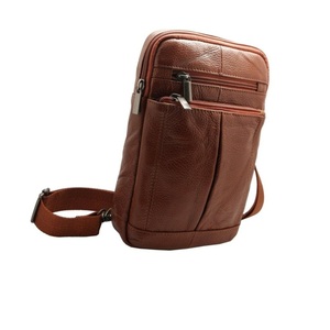 Bolso de hombro grande de cuero genuino, bandolera de lujo de Color marrón - Product Image 1