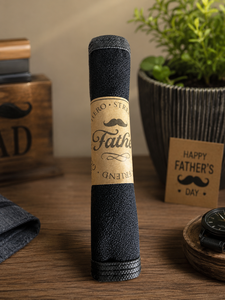 Coffret Cadeau Fête des Pères Artisanal Premium - Comprend une Serviette Peshtemal Turque, un Savon Naturel, une Pierre Ponce, un Gant Exfoliant - Product Image 5