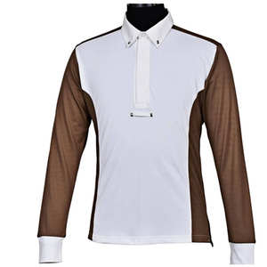 Camiseta Deportiva Personalizada con Bordado, Tejido Sólido y Transpirable de Manga Corta para Hombre, para Competencia Ecuestre - Product Image 2