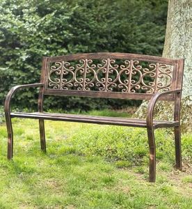 Banc d'extérieur en fer élégant Banc en fonte Jardin extérieur Finition classique Banc de vente chaude Patio antique Extérieur 6 - Product Image 2