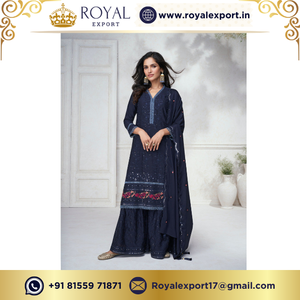 พรีเมี่ยมผ้าไหมจินินปากีสถานเย็บคอลเลกชันชารารา Eid โดยรอยัลส่งออกซูราธ - Product Image 2