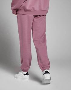 Nueva llegada de alta calidad de las mujeres XL chándal de gran tamaño 100% algodón personalizado Puff impreso gota hombro con capucha chándal pantalones de chándal - Product Image 4