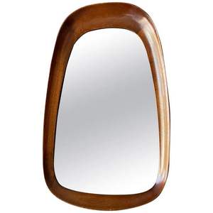 Cadre de miroir mural en bois à thème tribal avec des motifs géométriques sculptés à la main parfait pour les salles de style galerie artistique - Product Image 4