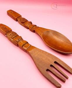 Ensemble de couverts en bois durable poli à la main de qualité supérieure avec options jetables pour la restauration fine - Product Image 2