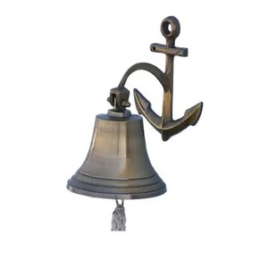 Sonnette de porte en laiton, style vintage, nautique, décorative, à suspendre, pour l'entrée de la maison, la décoration de la véranda et une utilisation classique - Product Image 1