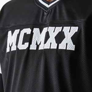 Camiseta Deportiva de Malla Personalizada con Nombre y Número, Estilo Urbano de Primera Calidad, Camiseta de Malla Retro de Corte Cuadrado, Camiseta Corta de Fútbol Americano - Product Image 4