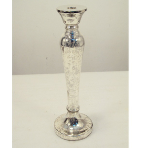 <b>Silver</b> Mercury Glass Taper <b>Candle</b> <b>Holders</b> - Product Image 1