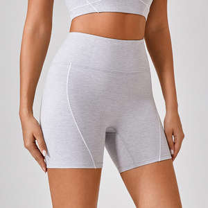Pantalones cortos de yoga desnudos de secado rápido Levantamiento de cadera Fitness Pantalones de tres cuartos Pantalones cortos deportivos ajustados de cintura alta para correr - Product Image 6