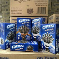 Vente chaude Oreo Chocolat Gaufrette Rouleau 54g Crème Aromatisée Biscuit Exotique Collations Délicieux Goût Sucré Boîte Biscuits En Gros