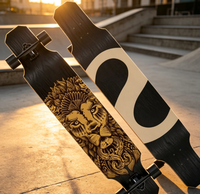 Longboard complet de 47 pouces à 9 couches en érable canadien, modèle Lion, pour débutants adultes