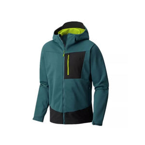 Veste d'automne à coquille souple à forte demande pour hommes Col montant à coquille souple avec technique de teinture unie Manteau pour hommes - Product Image 5