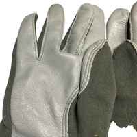 Gants de pilote à manchette courte pour hommes de qualité supérieure Gants en cuir de style tactique olive