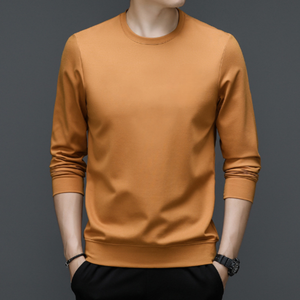 Sudadera con capucha de viaje de negocios con diseño de logotipo personalizado OEM, Jersey recto de manga larga para hombre de treinta años, sudadera de punto sólido - Product Image 4