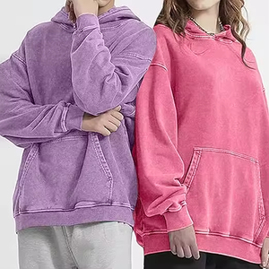 Sweat à capuche surdimensionné délavé à l'acide avec couleur et logo personnalisés en gros Fournisseur de sweats à capuche grande taille aspect délavé pour hommes - Product Image 5