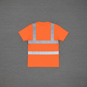 Camiseta Polo de Manga Larga Personalizada con Franjas Reflectantes de 2 Tonos, Poliéster, para Hombre, ANSI Clase 2, Alta Visibilidad, Camiseta de Seguridad - Product Image 4