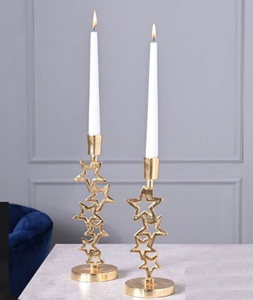 Bougeoir en métal poli brillant pour la décoration de table, support de bougie en métal à des fins décoratives - Product Image 4