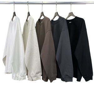 Pull-over pour homme 100% coton, de haute qualité, avec logo personnalisé imprimé, couleur unie, col rond, tricoté, écologique, surdimensionné, automne, vente en gros - Product Image 3