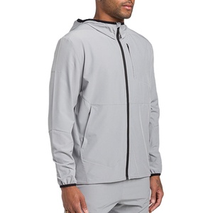 Custom Full Zipper <b>Thin</b> <b>Waterproof</b> Running Outdoor Mountain Hiking Biking Lightweight Hooded Windbreaker <b>Jacket</b> for Men 2025 - Product Image 2