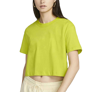 เสื้อครอปท็อปผู้หญิง ดีไซน์ OEM ปี 2026 คอกลม ผ้าสแปนเด็กซ์/ไนลอน ระบายอากาศ แห้งเร็ว ทรงหลวม ไหล่ตก สไตล์ลำลอง ทรงปกติ ผ้าแคนวาส - Product Image 6