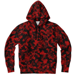 Brand New 2025 High Quality Customized Sublimated Men Camouflage <b>Red</b> Camo Custom Design or Color Polyester Winter Camo <b>Hoodies</b> - Product Image 1
