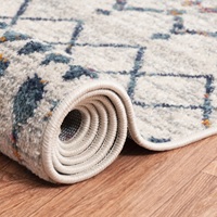 Hochwertiger türkischer Polypropylen-Shaggy-Jacquard-Teppich, maschinell gefertigt, mit hohem Flor, Adiva-Teppich für Wohnzimmer und Schlafzimmer.