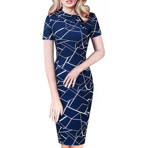 <b>Dresses</b> 2025 <b>Women</b> Career <b>Dresses</b> With Button Ladies cotton Casual Pencil Career <b>Dresses</b> With Sashes <b>Women's</b> Office Lady Cotton - Product Image 4