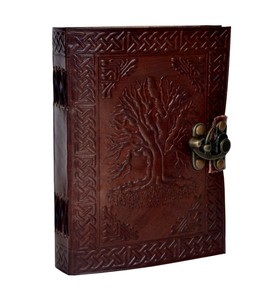 Diario de cuero personalizado, diario de escritura en relieve de árbol de la vida, libro en blanco, suministros de oficina, cuaderno planificador para estudiantes, venta al por mayor - Product Image 1