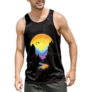 Camiseta sin Mangas de Punto Casual para Hombre - Impresión por Sublimación, Secado Rápido, Transpirable, Ropa de Gimnasio, Colores y Tallas Personalizables, Precio - Product Image 1