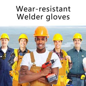ถุงมือเชื่อมหนังวัวแยกหนากันลื่นสำหรับทุกเพศสามารถปรับแต่งได้ผลิตจากปากีสถาน - Product Image 6
