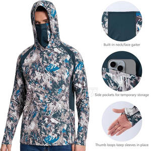 Meilleures ventes Sweats à capuche de pêche personnalisés à manches longues pour hommes imprimés Sports de plein air imprimés pour hommes - Product Image 2