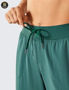 กางเกงขายาวทรงตรงสำหรับผู้หญิง ผ้าแคนวาส 100% ระบายอากาศ แห้งเร็ว มีเชือกผูกปรับได้ หลายกระเป๋า เหมาะสำหรับฤดูหนาว - Product Image 3