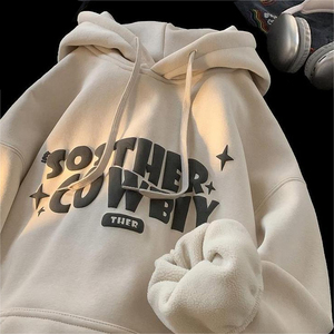 เสื้อฮู้ดผ้าฝ้ายเทอร์รี่100% พิมพ์ลายความร้อนสำหรับผู้ชายผู้หญิงเสื้อฮู้ดแบบสวมหัวเสื้อฮู้ดและสเวตเตอร์500แกรม - Product Image 6