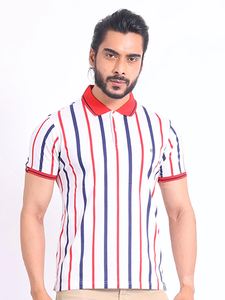 Top Vente Premium Mercerisé Imprimé pour Polo Neck Demi Manches T-Shirt 100% Coton Confortable Casual Wear Regular Fit - Product Image 2