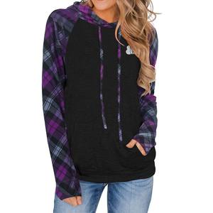 Nuevas mujeres de gran tamaño 100% algodón bloque Sudadera con capucha invierno peso pesado polar con bordado Rhinestone Logo impreso diseño - Product Image 1