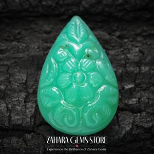 Piedra preciosa suelta de crisoprasa Natural, producto a granel tallado a mano, corte de pera verde sin tratar, tallado desigual de Mughal, 100 Uds., tamaño personalizado - Product Image 5