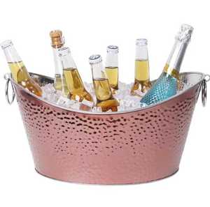 Cubo de Hielo de Acero Inoxidable de Primera Calidad con Diseño Martillado, Elegante y Duradero, Capacidad de 3L, Ideal para Fiestas y Uso en el Hogar o Bar - Product Image 1