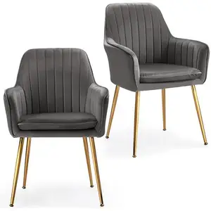 Set of 2 Luxury Chair Velvet Design Furniture Velvet Fabric High Quality Home Decor Chair Bone Inlay Console Furniture