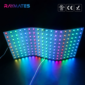 Feuille lumineuse LED matricielle numérique RAYMATES SPI DC24V SMD5050 RGB, panneau LED flexible découpable 20W, feuille de rétroéclairage LED - Product Image 1