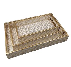 Plateau de service en MDF de qualité supérieure avec conception d'autocollant en émail fantaisie pour hôtels restaurants ustensiles de cuisine pour tables basses - Product Image 3