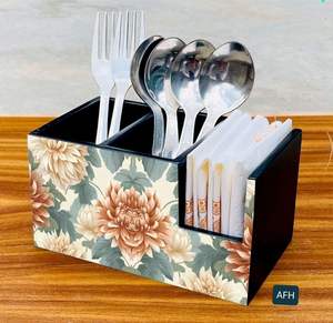 Elegante Porta Cubiertos de Madera MDF, Diseño Clásico, Decoración para Vajilla, Accesorios de Cocina y Porta Servilletas - Product Image 5