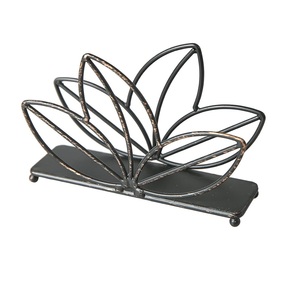 Tendance et haut de gamme Design porte-serviettes couleur noire fil métallique support de tissu support de papier porte-papier pour Table à dîner arrivée fraîche - Product Image 1