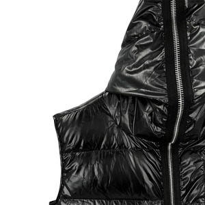 <b>Vest</b> Winter Zipper Rick Down Overcoat 90 <b>White</b> Duck Down RO Sleeveless Coat Fashion Bright Hooded Coat High Street Jacket - Product Image 6